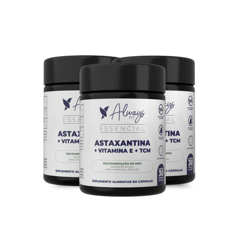 Astaxantina 4mg + Vitamina E 30mg + TCM - 30 Cápsulas