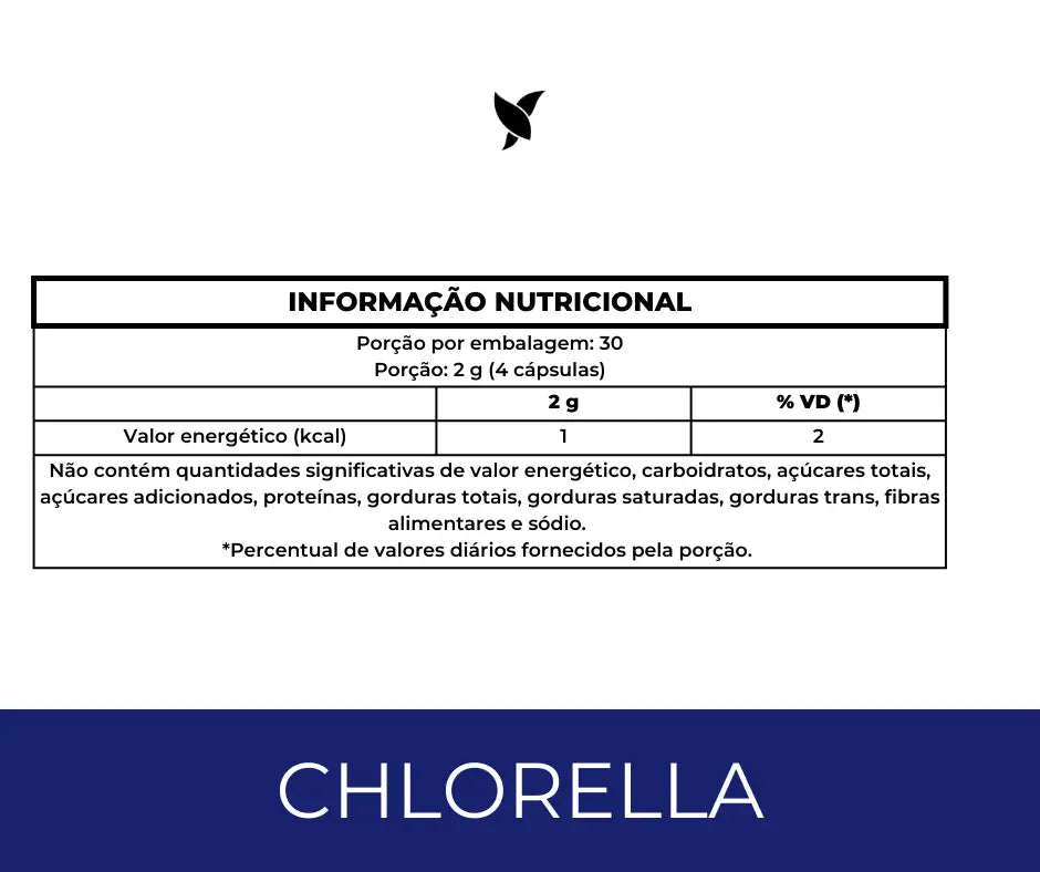 Chlorella 100% Pura - 120 Cápsulas