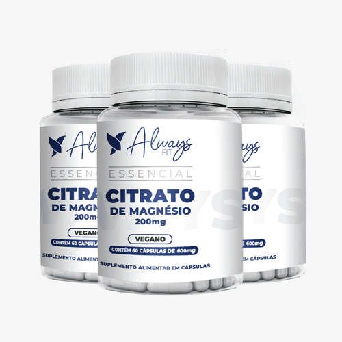 Citrato de Magnésio 200mg - 60 Cápsulas